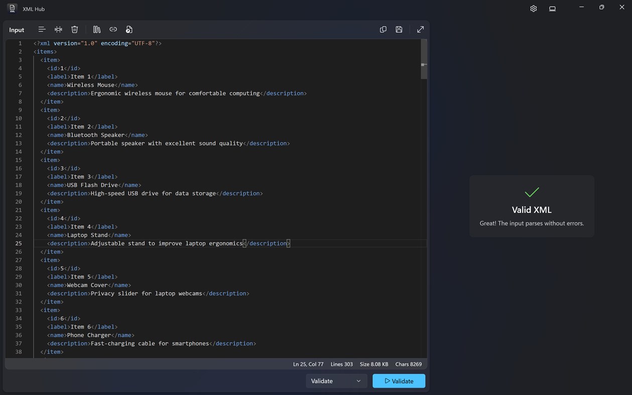 #7. XML Hub (Windows) Ved: Aadhil RF