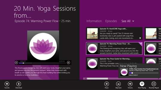 20 Min. Yoga Sessions from YogaDownload.com screenshot 3