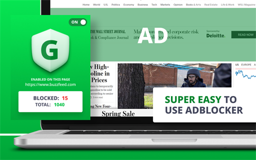 Green Adblocker - Easy & Effective Ad Blocking