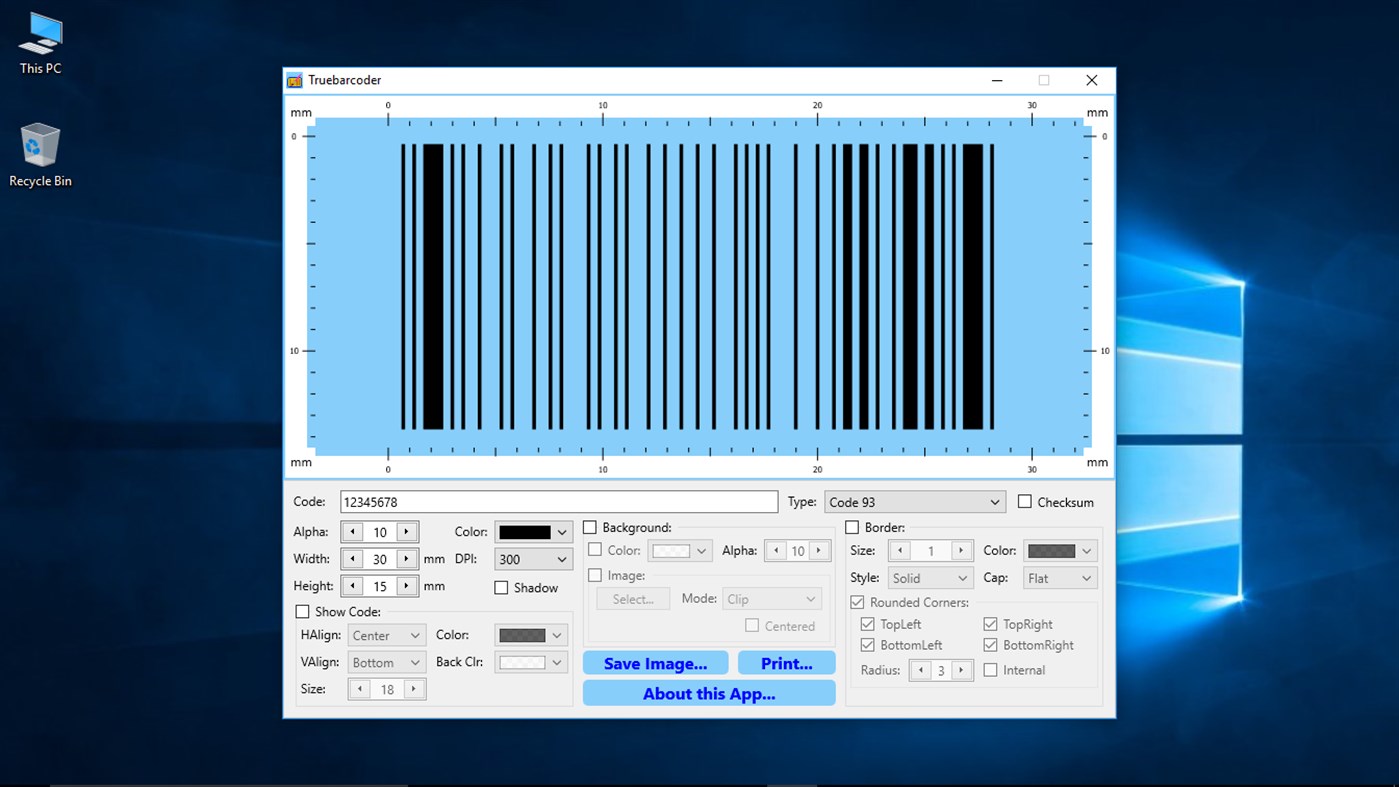 #1. BarCoderPro (Windows) 作者: Amran Apps