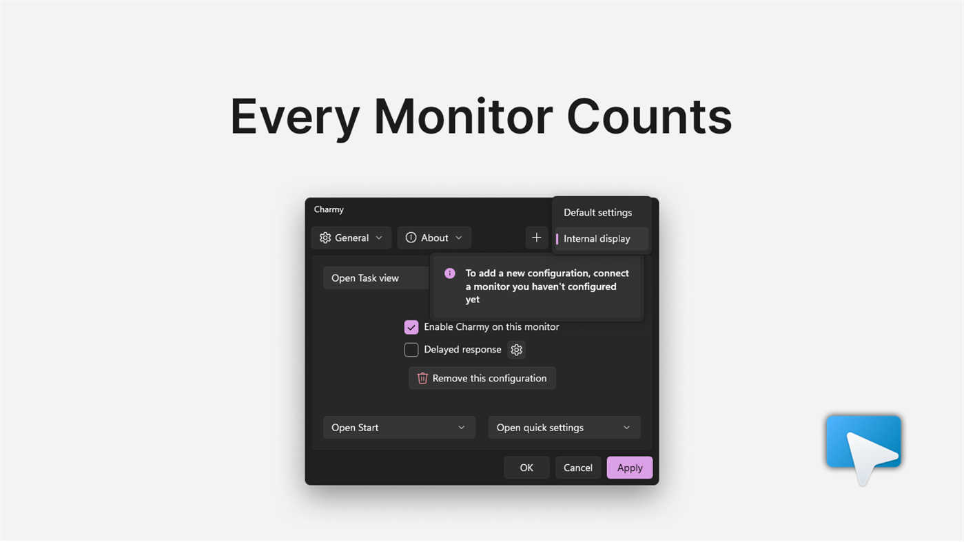 #3. Charmy: Hot Corners for Windows (Windows) Podle: YourOrdinaryCat