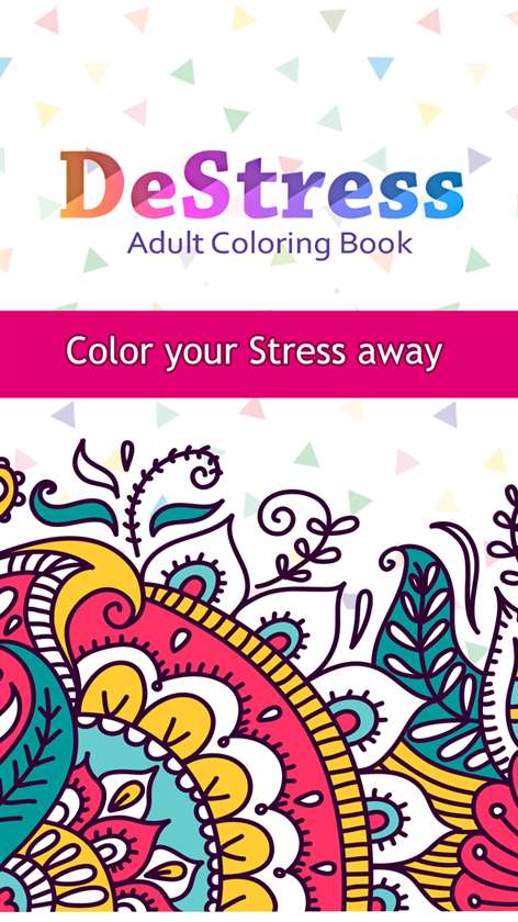 Relaxing Coloring Book - Color in Faces, Birds, Food, Pets & More For Stress Reduction Screenshots 1