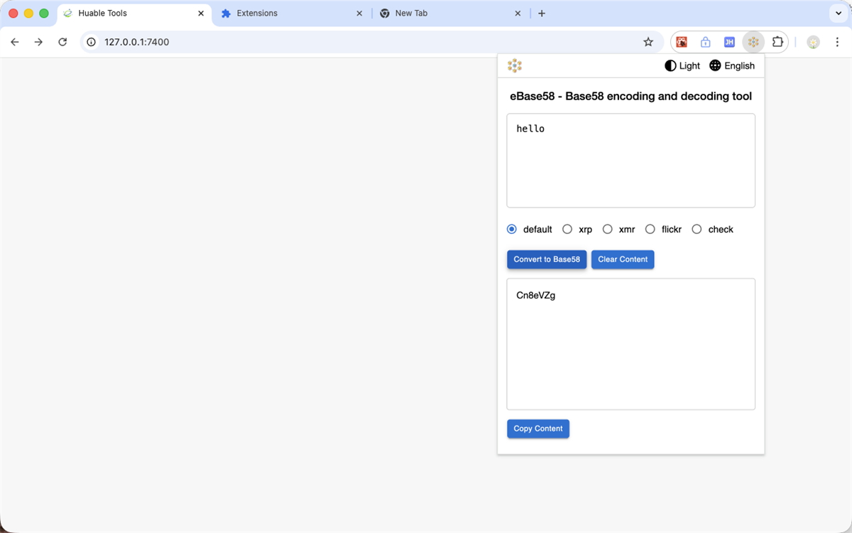 eBase58 - Base58 encoding and decoding tool