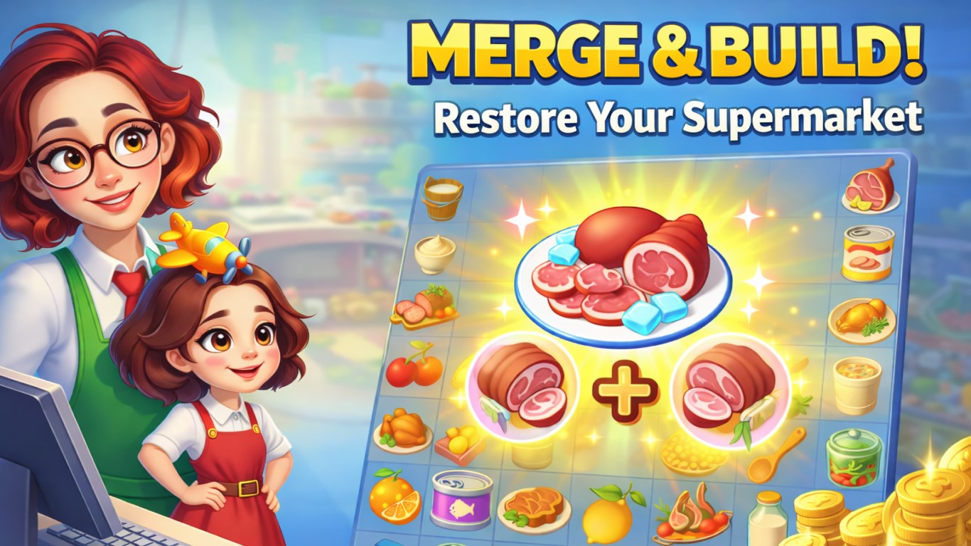 Supermarket Stories: Merge & Manage screenshot