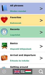 Hungarian talking phrasebook screenshot 1