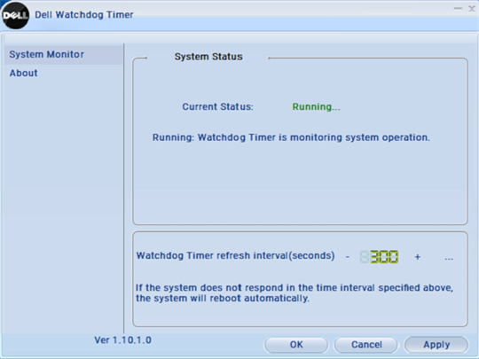 Dell Watchdog Timer screenshot 1
