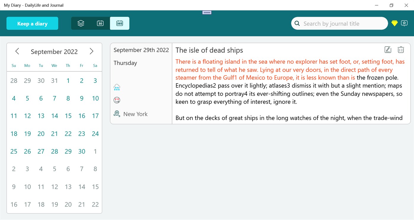 #9. My Diary - DailyLife and Journal (Windows) 由: learntechnologyapp
