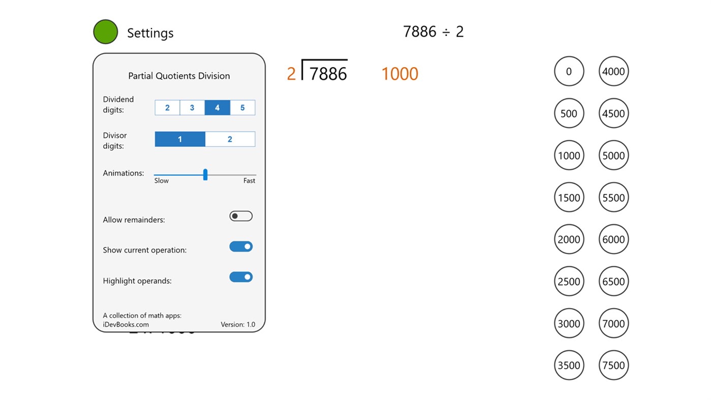 #3. Partial Quotients Division (Windows) Av: iDevBooks