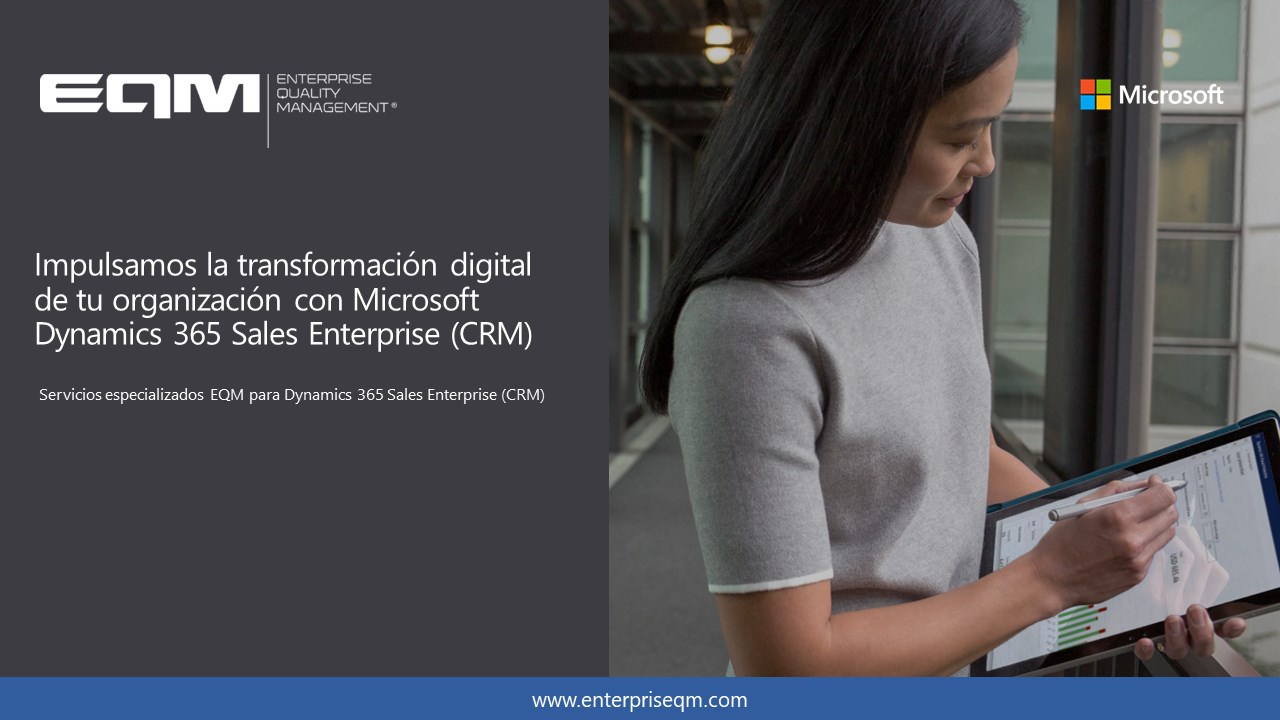 Snapshot 3 of EQM 365 - Sales Enterprise Envisioning Offering (CRM)