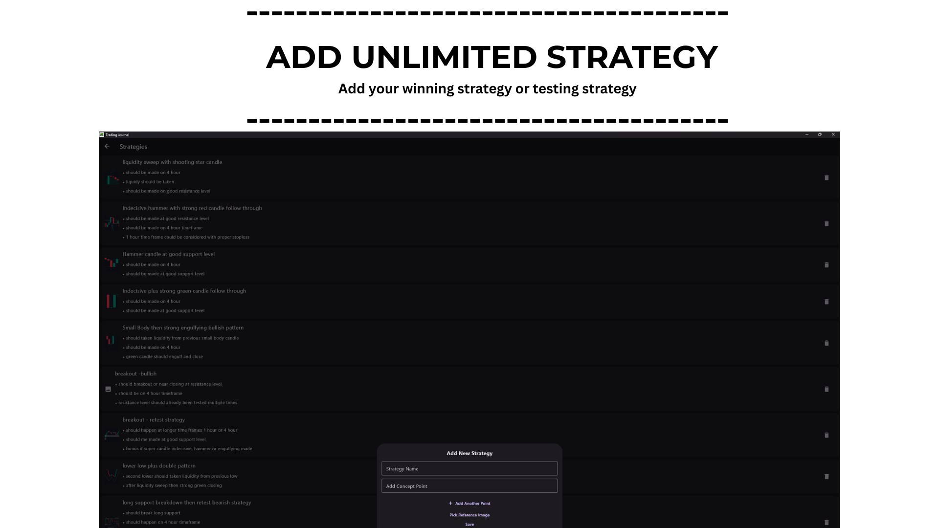 My Trading Journal screenshot
