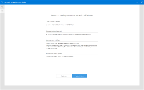 Surface Diagnostic Toolkit Screenshot