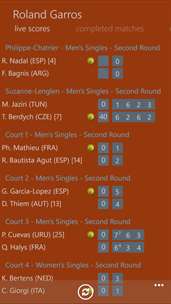 Roland Garros Live Scores screenshot 1