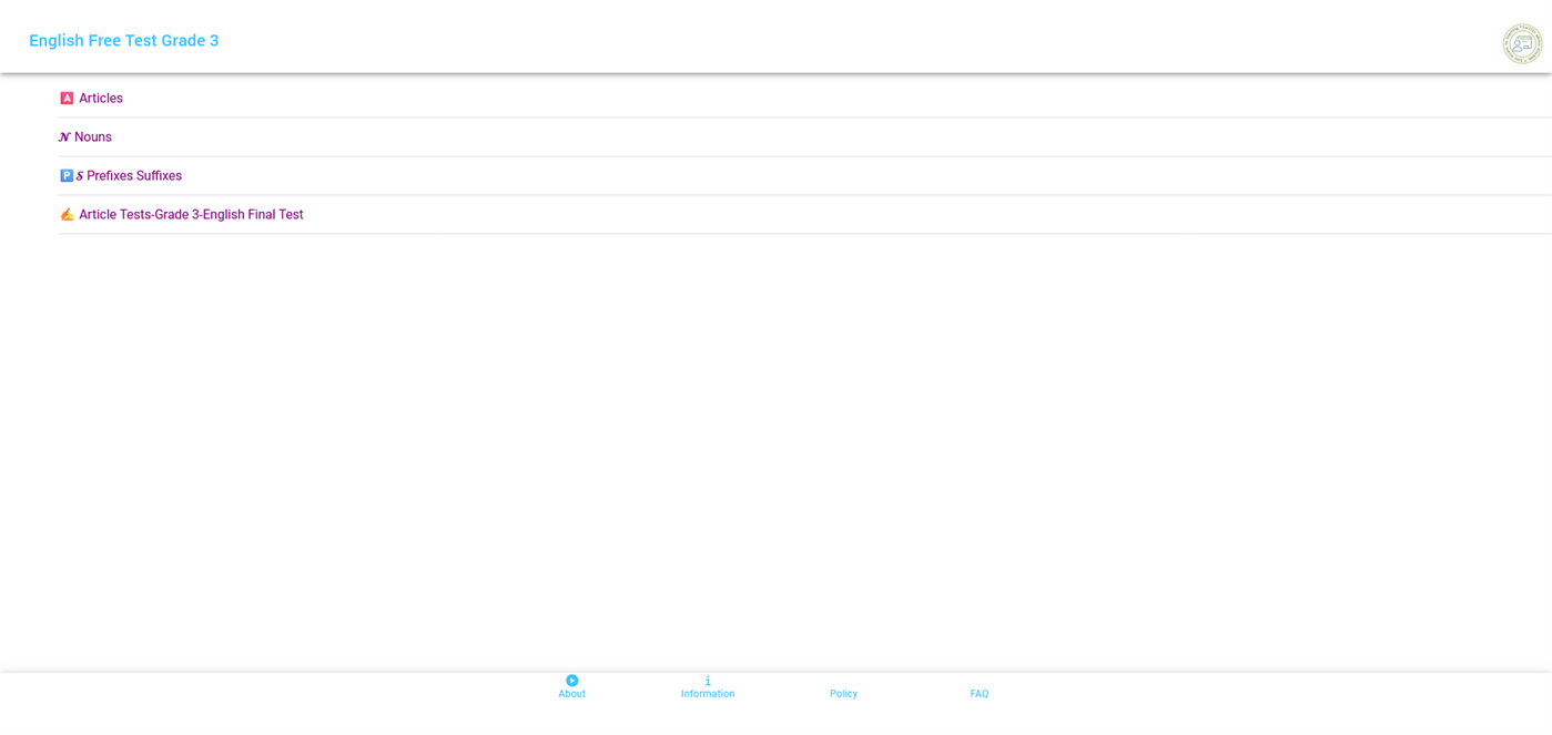 #5. English Grade 3 Practice Exercises (Windows) بواسطة: Vibrant Study Inc