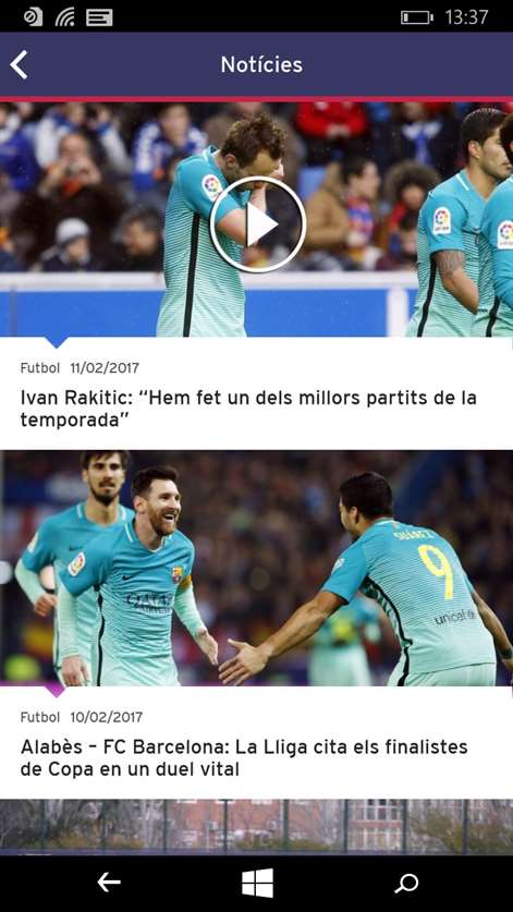 FC Barcelona App Screenshots 1