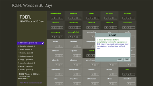 TOEFL Words in 30 Days screenshot 5