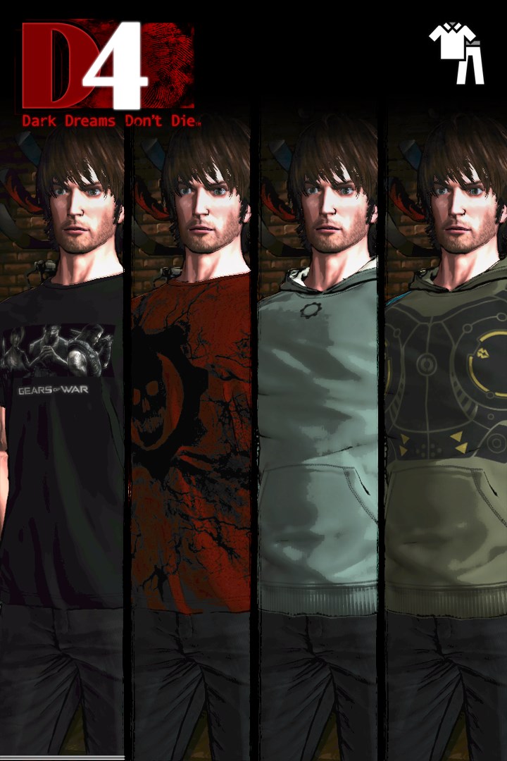 D4: Dark Dreams Don't Die - Gears of War Clothing Set — official Xbox artwork