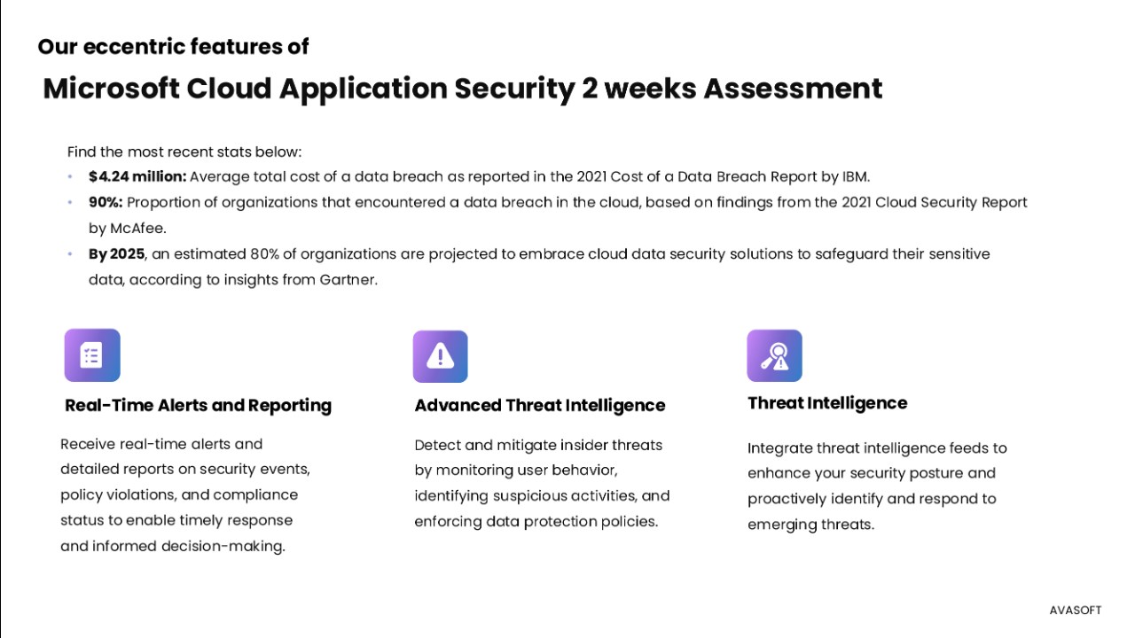 Snapshot 2 of AVASecure 360 - Microsoft Cloud App Security Assessment by AVASOFT