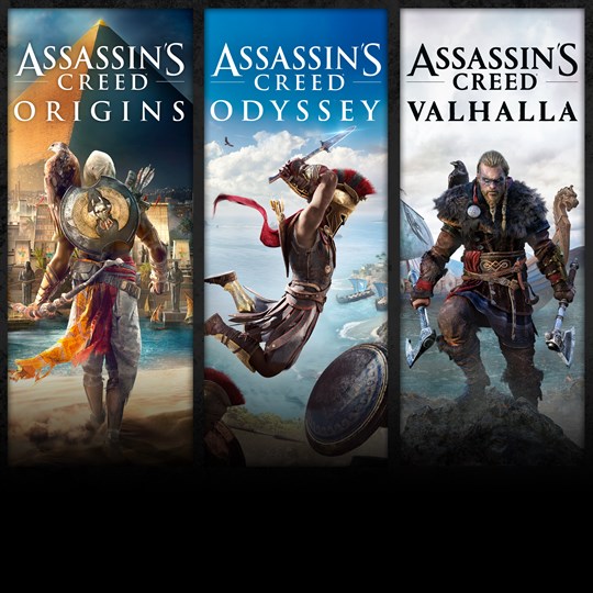 Assassin's Creed® Bundle: Assassin's Creed® Valhalla, Assassin's Creed® Odyssey, and Assassin's Creed® Origins for xbox