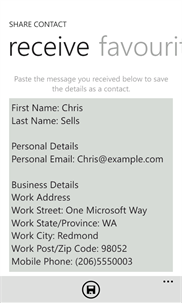 Share Contact screenshot 2