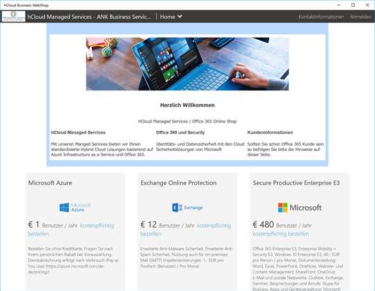 hCloud Business WebShop screenshot 2