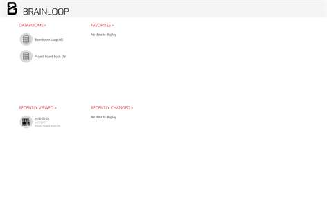 Brainloop Secure Client for Windows Tablets Screenshots 1