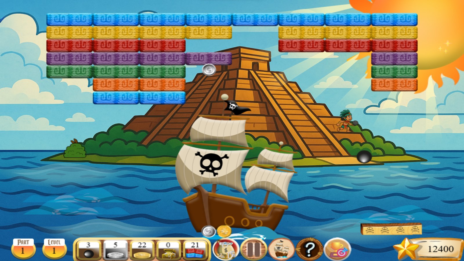 Pirates and Aztecs. Screenshot