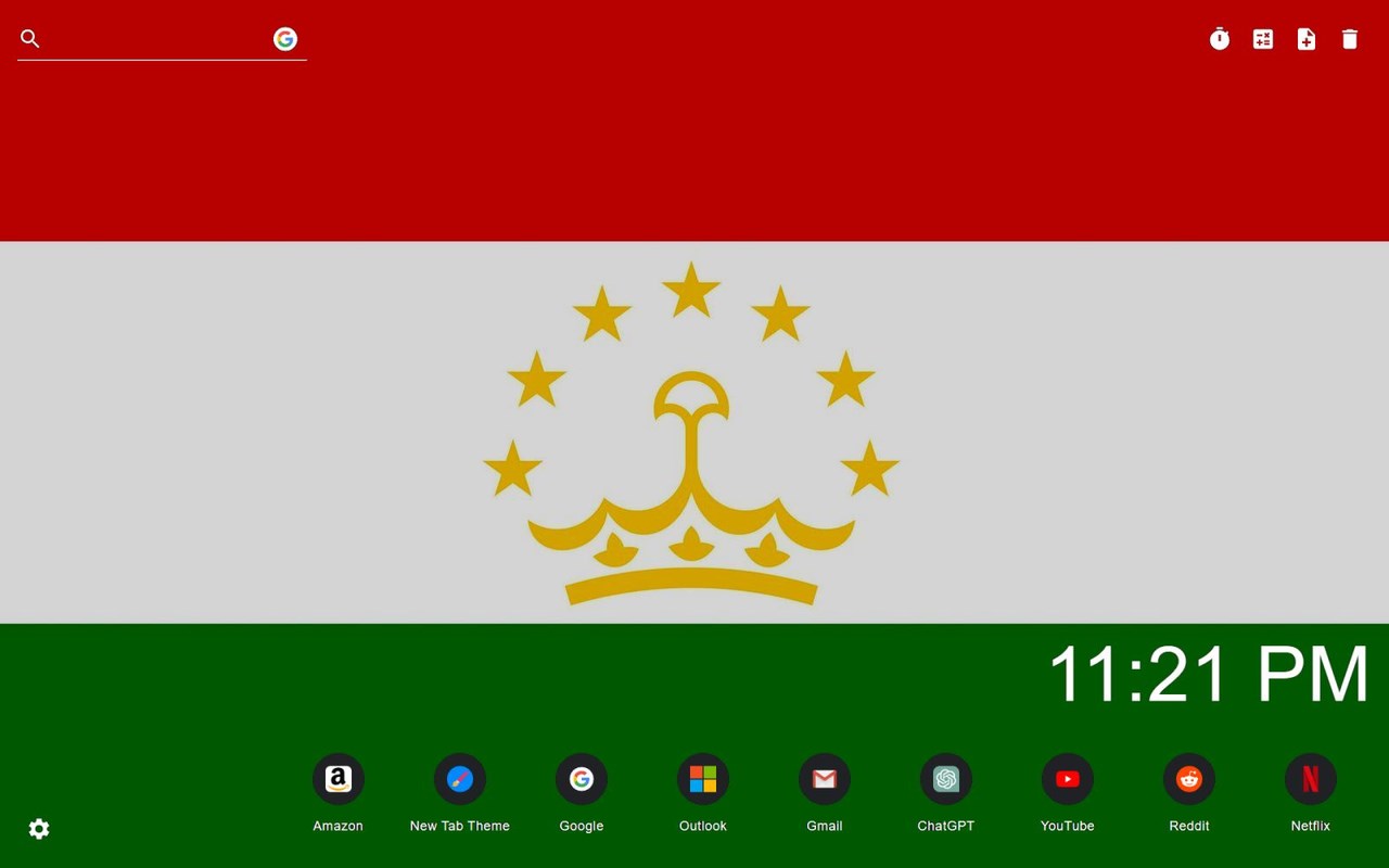 Tajikistan Flag Wallpaper New Tab