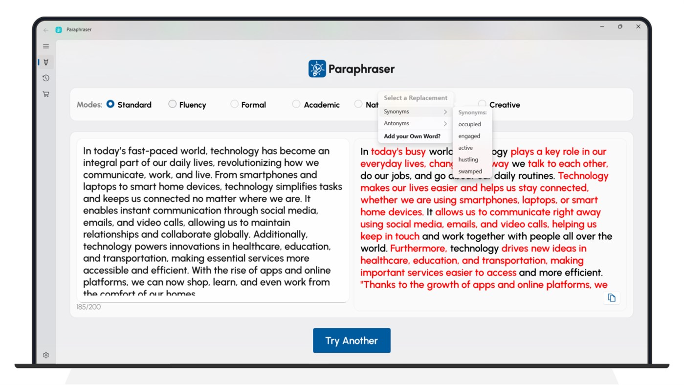 #3. Paraphrasing Tool - Paraphrase (Windows) โดย: DEV HOUSE