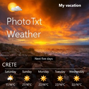 PhotoTxt Weather