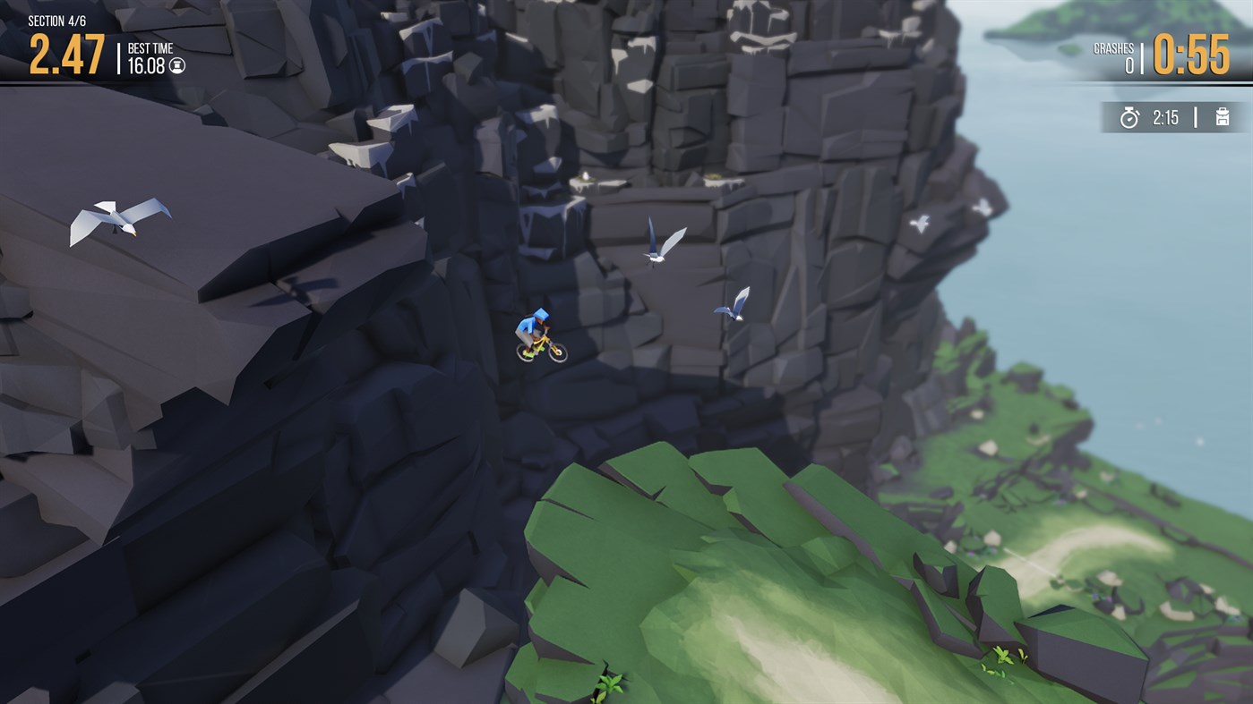 #2. Lonely Mountains: Downhill - Eldfjall Island (Windows) By: Megagon Industries