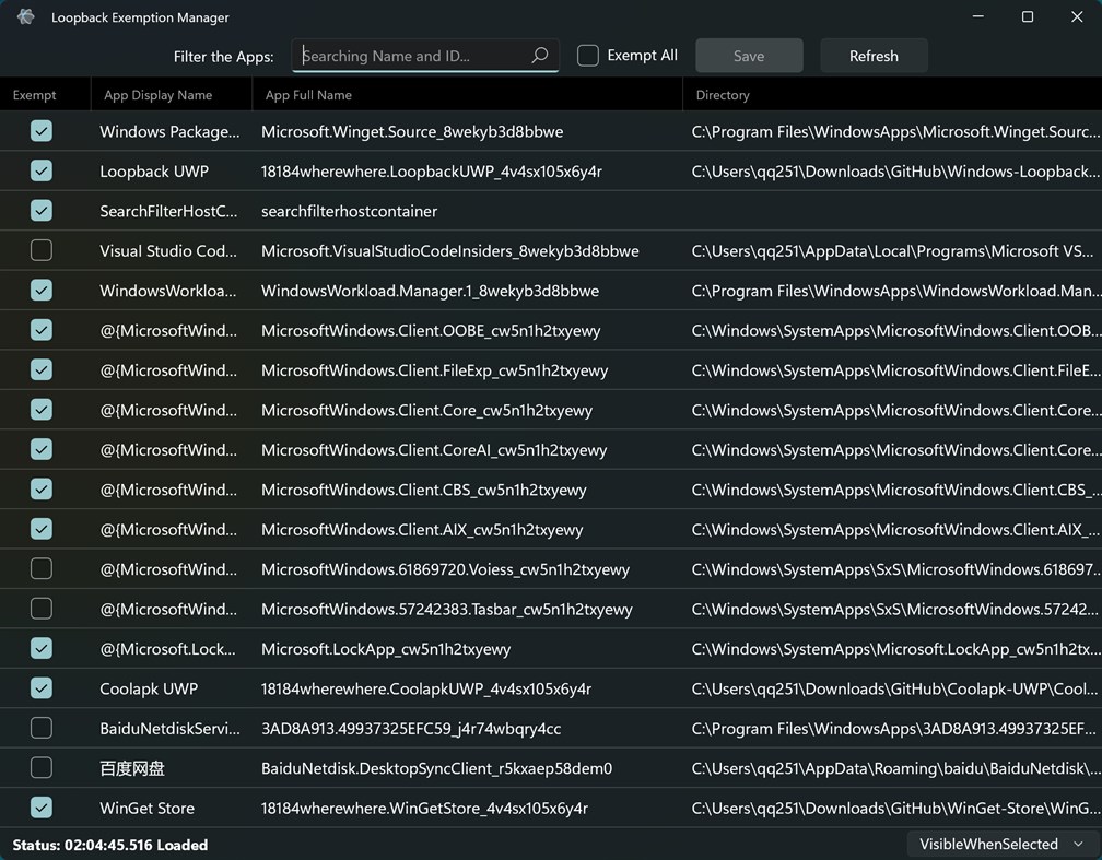 #1. Loopback UWP (Windows) 由: wherewhere