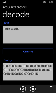 Rogue Text Decoder screenshot 1