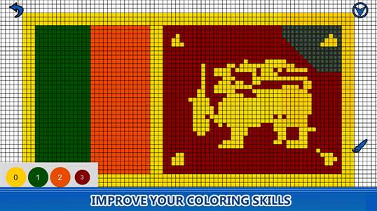 Flags Color by Number - Pixel Art Coloring Book screenshot 3