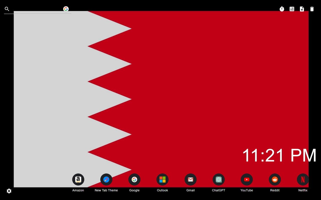 Bahrain Flag Wallpaper New Tab