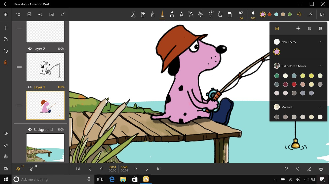 #1. Animation Desk – Draw GIF & Cartoon (Windows) Ved: Kdan Mobile Software Ltd.