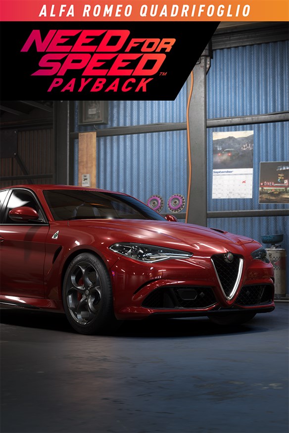 Need for Speed Payback: Alfa Romeo Quadrifoglio Xbox Series X|S and Xbox One cover art