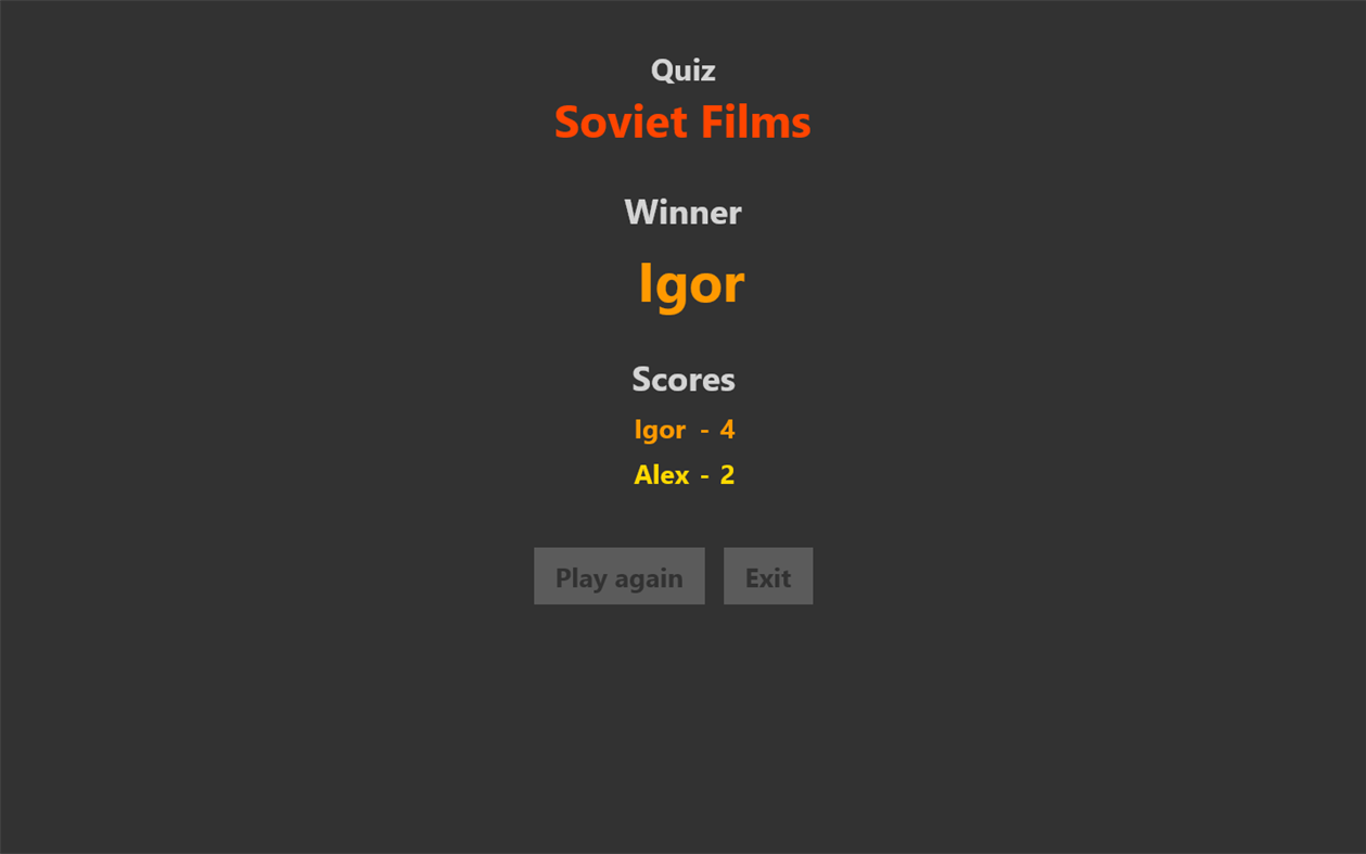 #4. Quiz Soviet Films (Windows) 由: Alex Zaikin