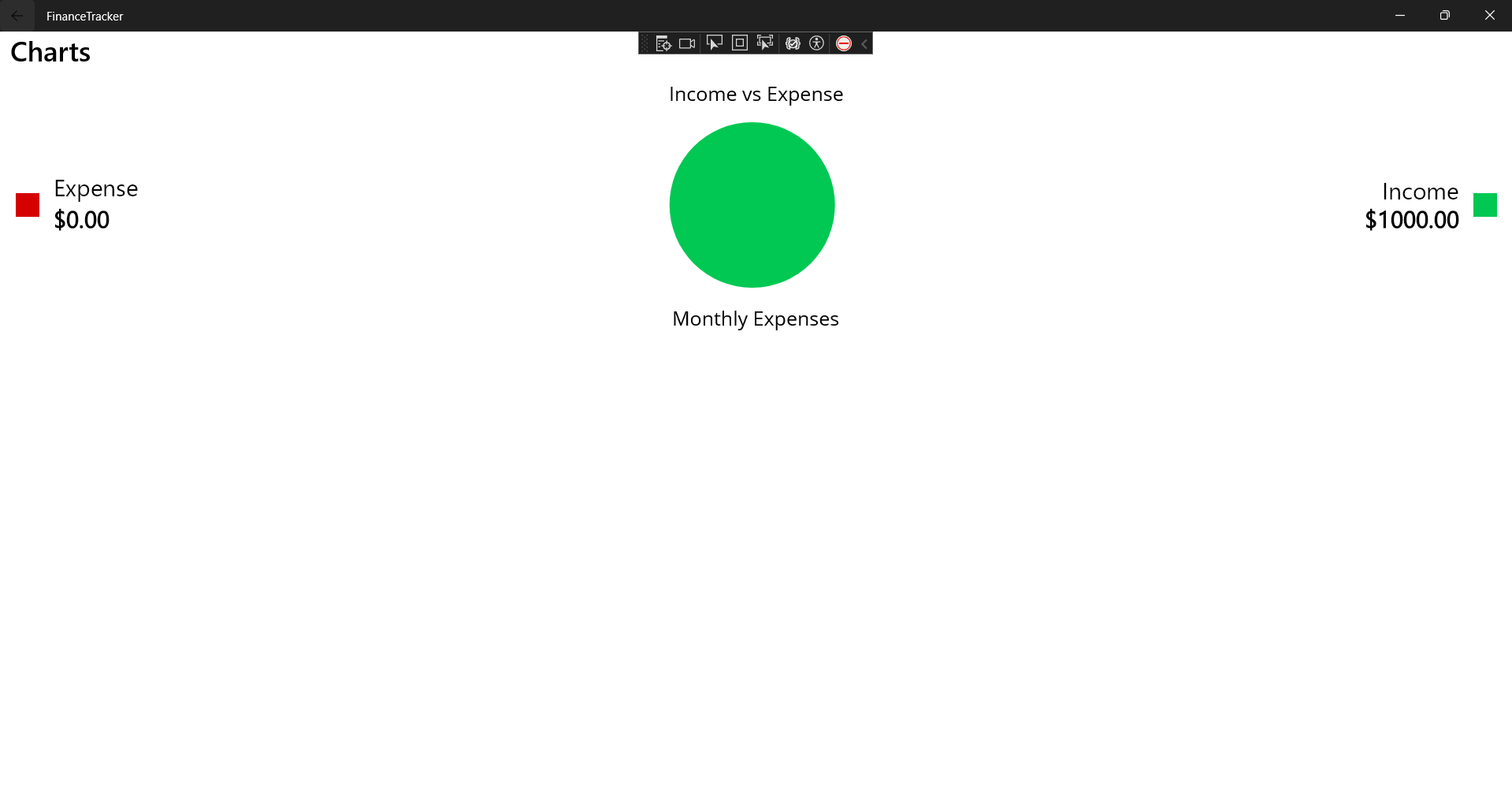 My Finance Tracker screenshot
