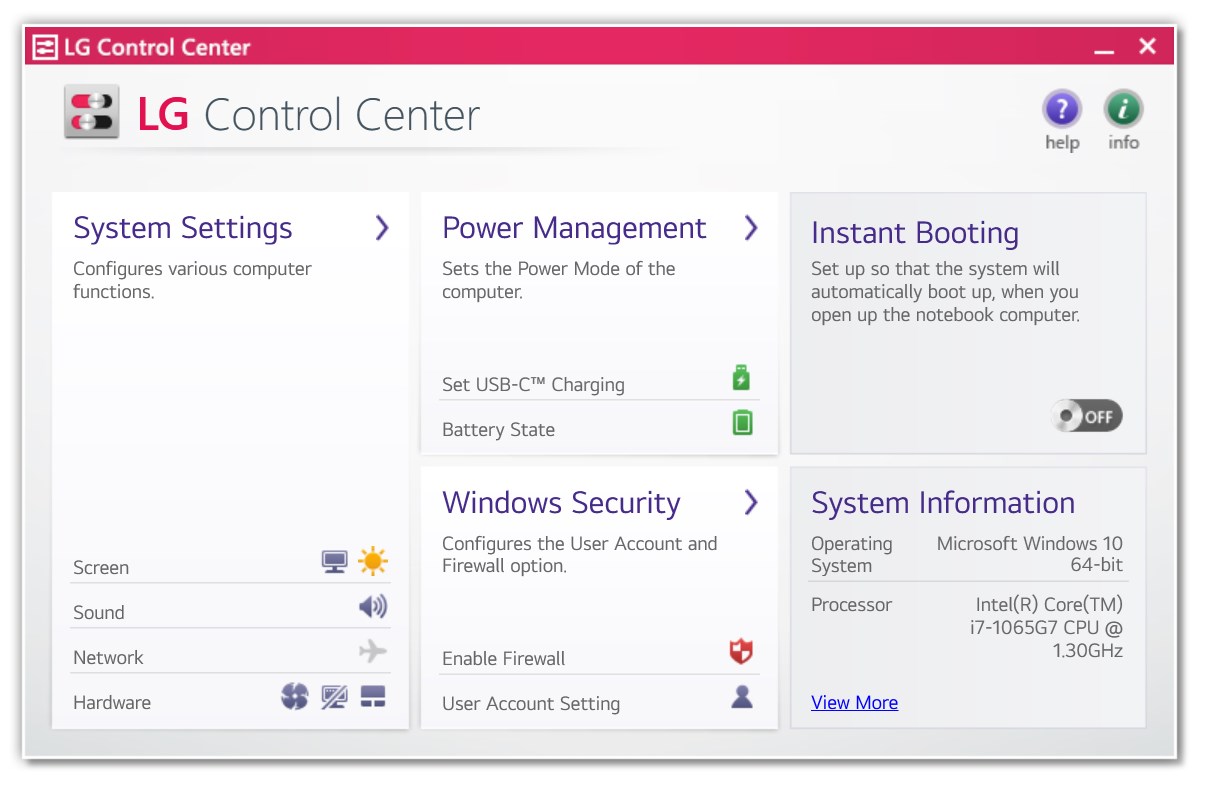 #1. LG Control Center (Windows) De: LG Electronics Inc.