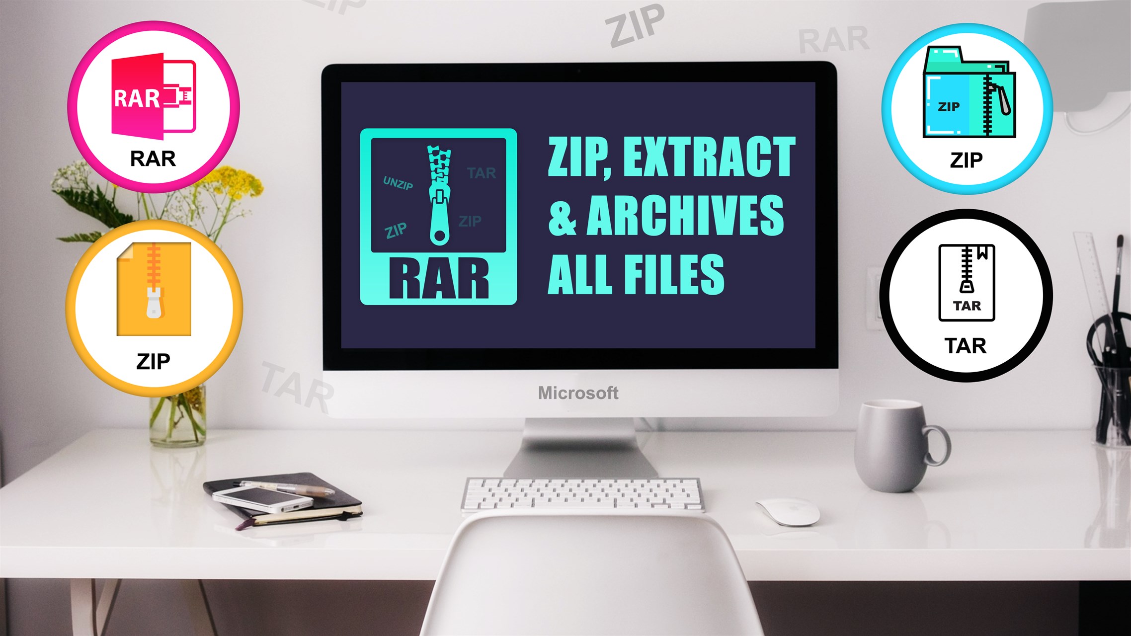 Unpack Gzip, Zip & Tar Compressor – Безкоштовне завантаження та
