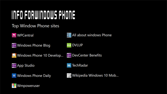 Info for WinPhone screenshot 1