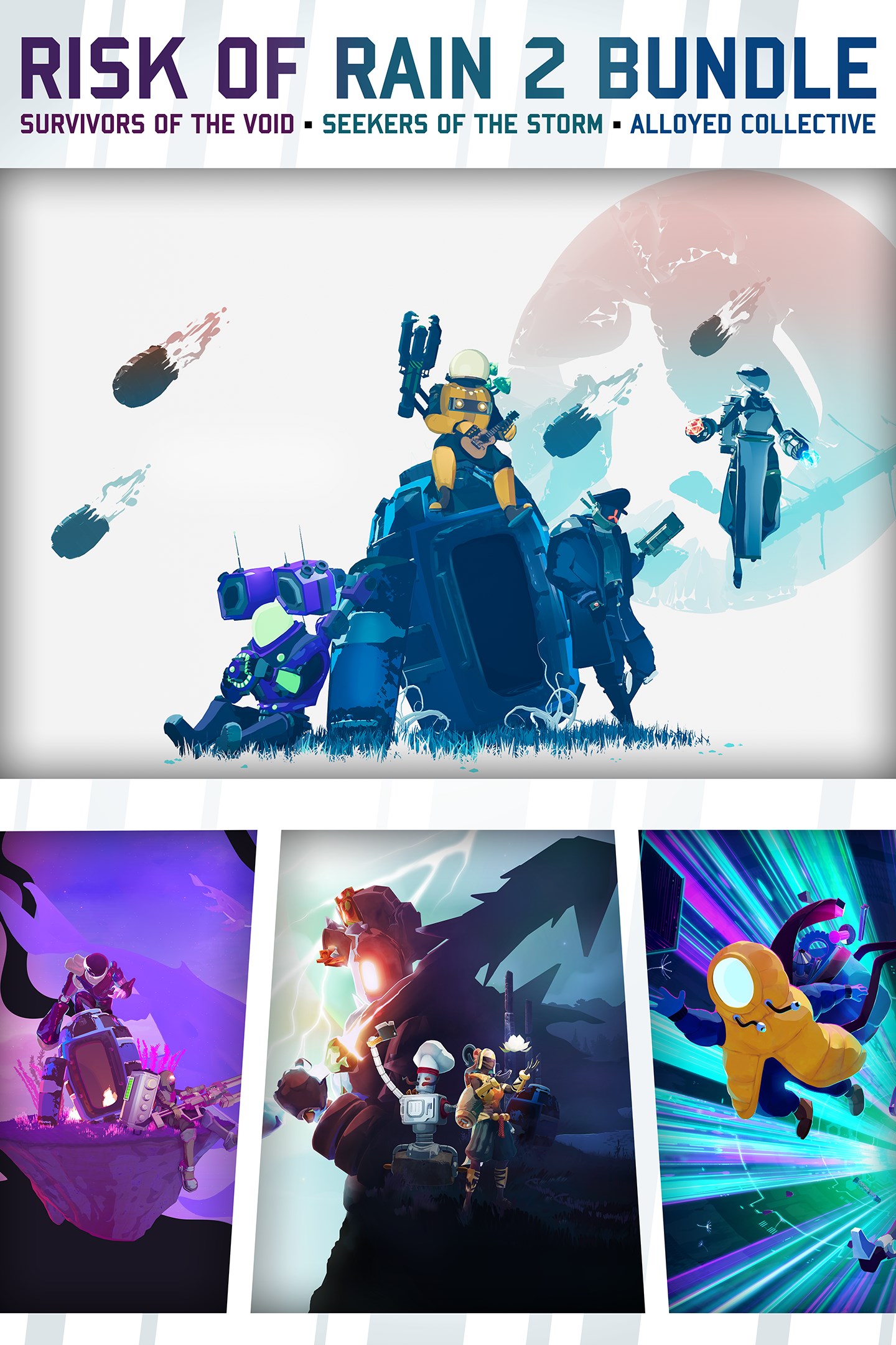 Box shot of Risk of Rain 2 + Survivors of the Void + Seekers of the Storm + Alloyed Collective Bundle