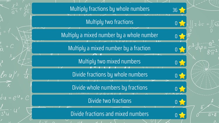 Multiply and divide fractions - 5th grade math skills - PC - (Windows)