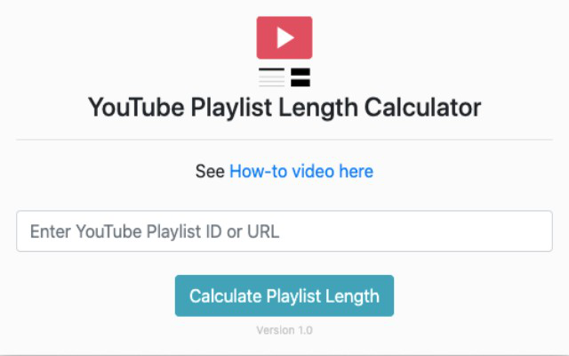 YouTube Playlist Duration Calculator