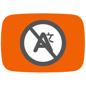YouTube No Translation icon