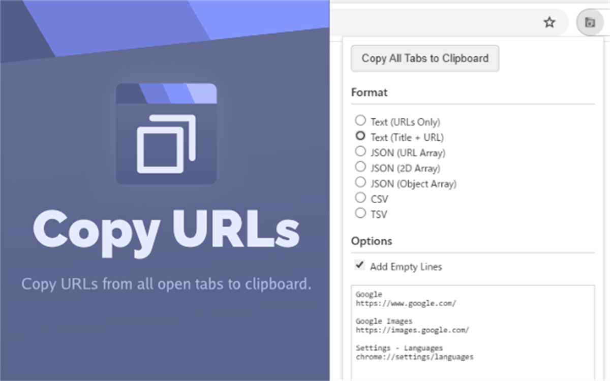 Copy URLs