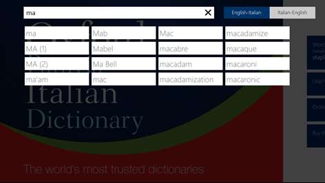 Oxford Paravia Italian Dictionary Screenshots 2