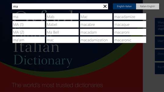 Oxford Paravia Italian Dictionary screenshot 2