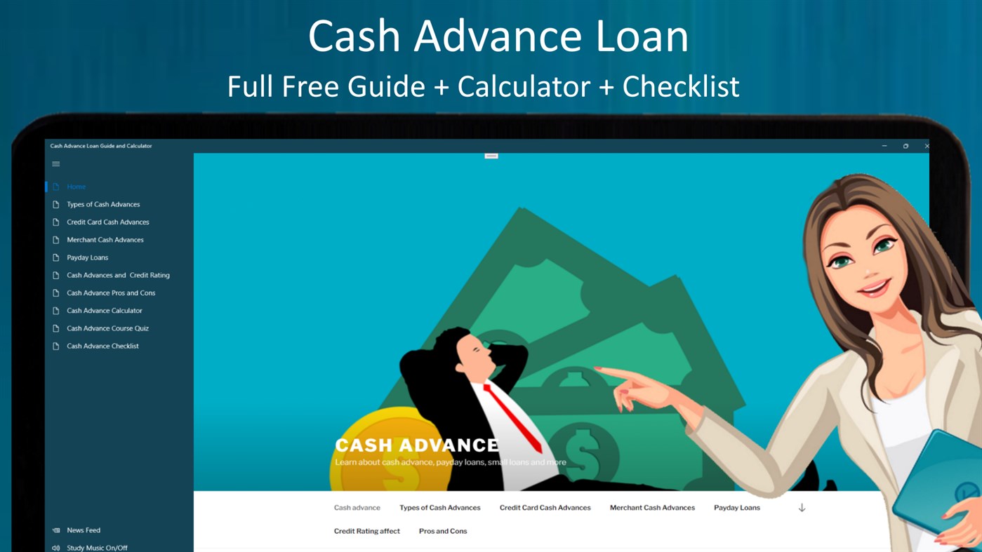 #1. Cash Advance Loan Guide and Calculator (Windows) By: Better courses