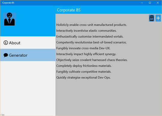 Corporate BS screenshot 1
